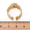 Woven Bezel 304 Stainless Steel Cuff Ring Components SA-CBAD8FA-01G-01-3