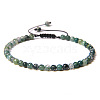 Adjustable Women's Moss Agate Beaded Bracelet CN3407-44-1