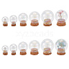 DELORIGIN 5 Sets 5 Style Round Iridescent Glass Dome Cover AJEW-DR0001-08-1