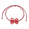 3Pcs 3 Colors Glass Seed Beads Braided Bead Bracelets BJEW-MZ00230-3