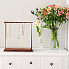 Wooden Necklace Organizer Display Stands ODIS-WH0331-20B-5
