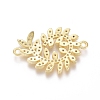 Brass Micro Pave Clear Cubic Zirconia Links connectors ZIRC-L085-71G-2