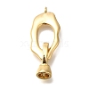 Brass Fold Over Clasps KK-K389-007G-1