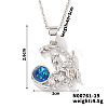 Starry Sky Theme Brass Pave Clear Cubic Zirconia Pendant Necklace for Women AQ6325-5-1