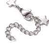 304 Stainless Steel Star Link Chain Bracelet Makings for Women AJEW-TA00028-4