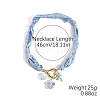 Flower Alloy Enamel & Resin & Glass & Plastic Pearl & Rhinestone Tassel Scarf Choker Necklaces FS-WG248CD-03-1