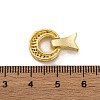 Brass Micro Pave Clear Cubic Zirconia Fold Over Clasps KK-A230-17G-3