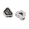 Alloy with Rhinestone Slide Charms RB-NH0002-03P-2