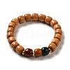 Wood Bead Bracelets BJEW-B080-27C-1