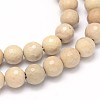 Natural Riverstone Round Bead Strands G-O094-10-6mm-2
