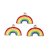 Rainbow Color Alloy Enamel Pendants ENAM-K067-15-3