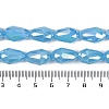 Opaque Solid Color Electroplate Glass Beads Strands LS-EGLA-N013-P8mm-B10-4