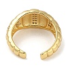 Rack Plating Brass Micro Pave Cubic Zirconia Cuff Finger Rings for Women RJEW-C114-12A-G-3