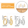 24Pcs 2 Colors Brass Tube Bails KK-PH0002-35-4