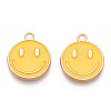 Light Gold Tone Alloy Enamel Pendants ENAM-N056-197E-1