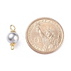 Shell Pearl Bead Connector Charms PALLOY-JF01350-4