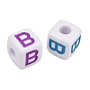 Opaque Acrylic Enamel European Beads AC-ACBA1794-04B-2