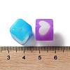 Two Tone Opaque Acrylic Beads X-SACR-I005-03-3