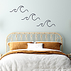 Iron Wave Wall Art Wall Decorations DIY-WH0480-01-6