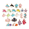 Marine Organism Alloy Enamel Pendants PW-WG507F0-01-6