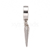 Stainless Steel Cone Dangle Hoop Earrings EJEW-G286-03P-1