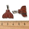 Natural Red Rainbow Jasper Pendants G-Z067-01P-03-3