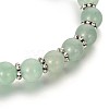 Trendy Natural Green Aventurine Beaded Acrylic Charm Bracelets BJEW-JB01792-04-3