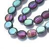 Electroplate Transparent Glass Beads Strands EGLA-Q124-001-E01-3