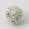 Alloy Rhinestone Beads RB-A034-12mm-A28S-2