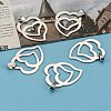 Heart to Heart 304 Stainless Steel Pendants X-STAS-I032-122-6