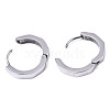 Tarnish Resistant 304 Stainless Steel Huggie Hoop Earrings X-STAS-R115-22P-2