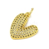 Brass Micro Pave Cubic Zirconia Pendants KK-B114-03G-2