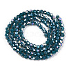 Opaque Solid Color Electroplate Glass Beads Strands EGLA-A039-P2mm-B18-3