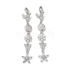 Brass Micro Pave Clear Cubic Zirconia Big Pendants LS-CU-E004-02P-1