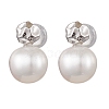 Natural Pearl Ear Studs EJEW-P286-21P-1