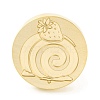 Golden Tone Round Wax Seal Brass Stamp Heads AJEW-Z034-01G-09-2