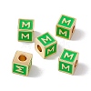 Rack Plating Brass Enamel Beads KK-B060-04G-02M-3