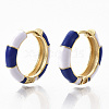 Brass Huggie Hoop Earrings EJEW-S209-08B-1