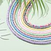 10 Strands 10 Colors Handmade Polymer Clay Beads Strand CLAY-YW0001-92-4