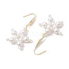 Star Shell Pearl Dangle Earrings EJEW-TA00493-4