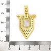 Brass Pendants with Cubic Zirconia KK-D536-16G-3