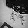 Alloy Dragon Wing Dangle Earrings DRAG-PW0001-81AS-2