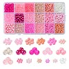 Transparent Glass Beads  with Seed Beads GLAA-FS0001-82-1