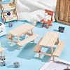 Wooden Outdoor One-piece Table and Chair DIY-WH0021-59-5