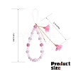 Polymer Clay Rhinestone & Glass Beaded Chain Mobile Strap HJEW-SW00021-03-2