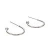 304 Stainless Steel C-shaped Hoop Circle Ball Stud Earrings X-STAS-K204-04P-2