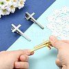3Pcs 3 Colors Brass Tie Clips BUTT-CJ0001-11-5