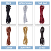 DICOSMETIC 6Pcs 6 Colors Braided Imitation Leather Cords OCOR-DC0001-10B-5