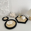 Hexagon Rattan Jewelry Plates AJEW-WH0258-735-7