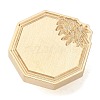 Geometric Leaf Frame Brass Stamp Heads AJEW-H149-03G-01-2